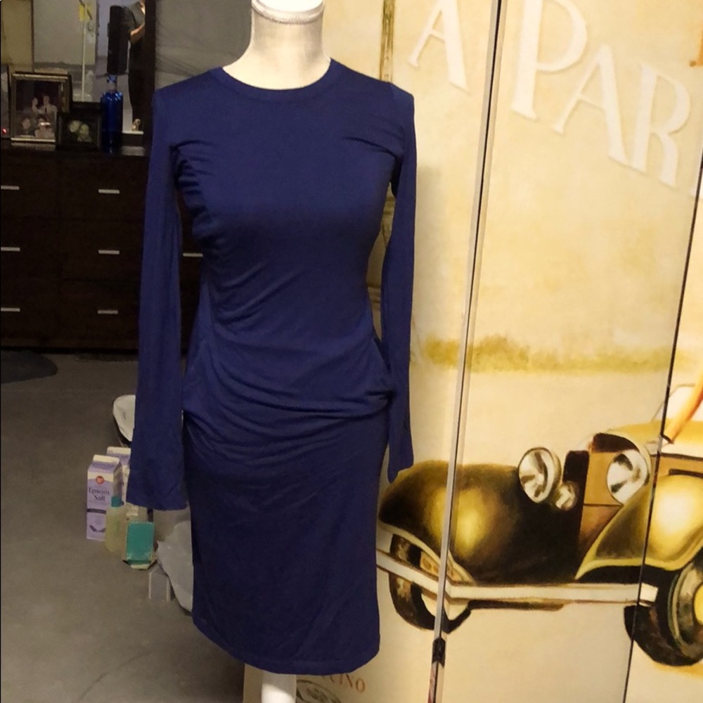 T-shirt stretch dress royal Blue